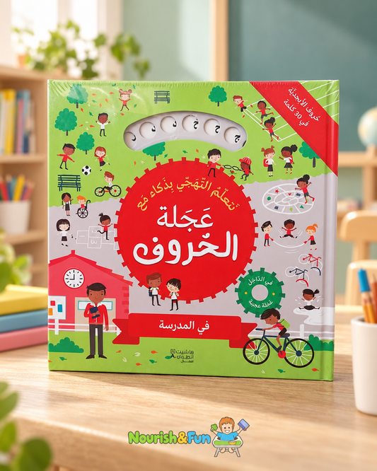 عجلة الحروف — في المدرسة